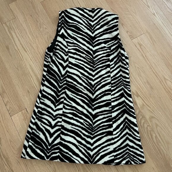 Y2K Vintage Xhileration Women’s Zebra Vest Zipper Medium - Picture 4 of 7